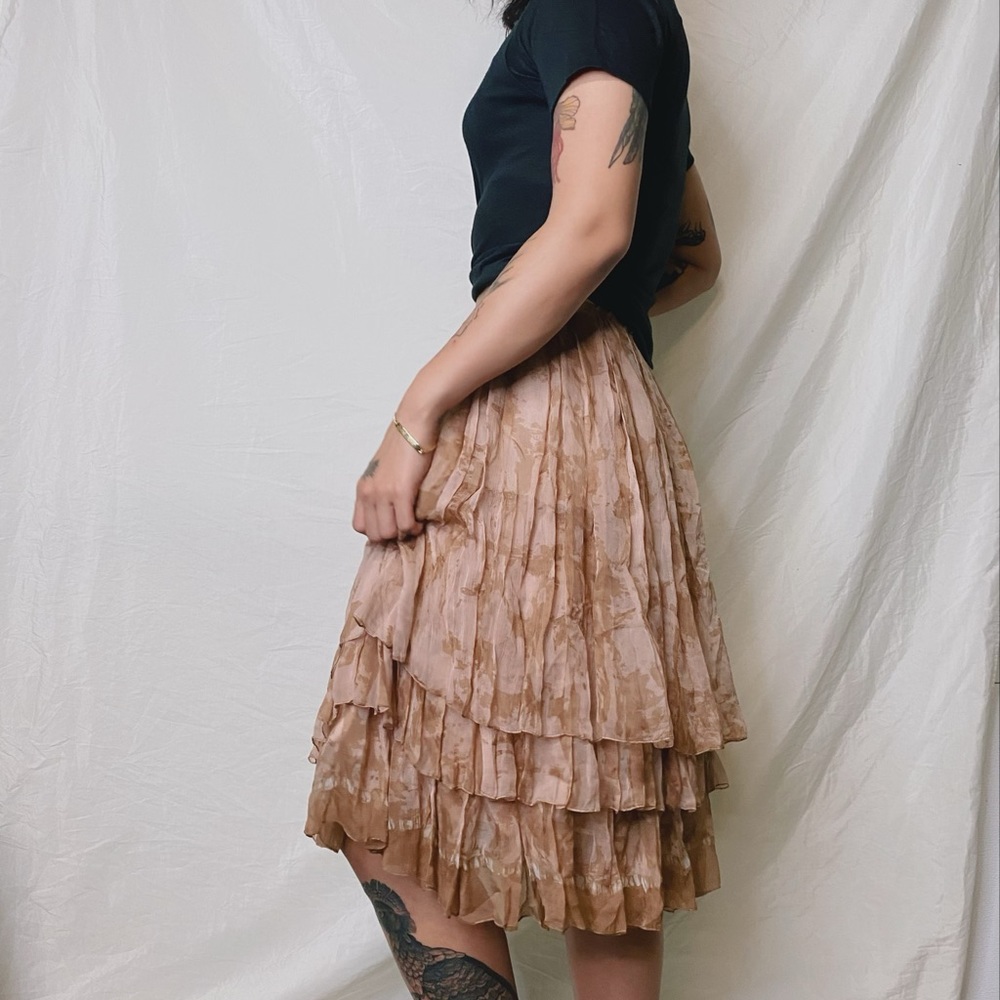 BRAND NEW vintage Prada silk ruffle skirt